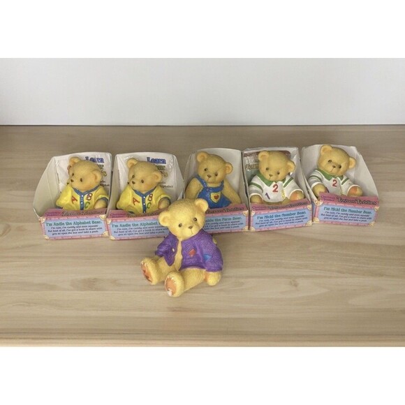 6 Bundle Lot - Cherished Teddies TOYBOX TEDDIES, Squeaky Toy Most w/Original Box - Picture 1 of 16